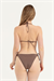 Kadın Taş Rengi Önü İnci Detay Bikini Takım