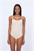 Kadın Ten Cotton İp Askılı Dantelli Çıtçıtlı Body