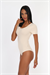 Kadın Ten Cotton Yarım Kol Çıtçıtlı Body