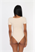 Kadın Ten Cotton Yarım Kol Çıtçıtlı Body