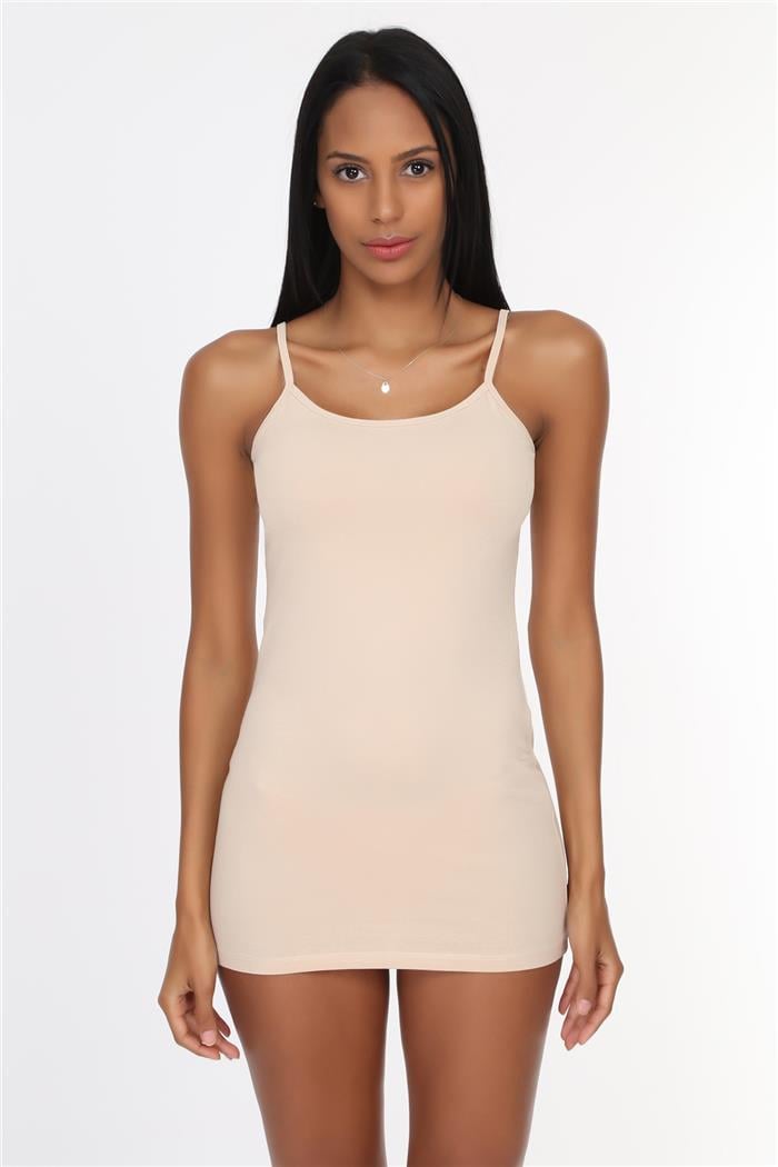 Kadın Ten İnce Askılı Uzun Atlet 