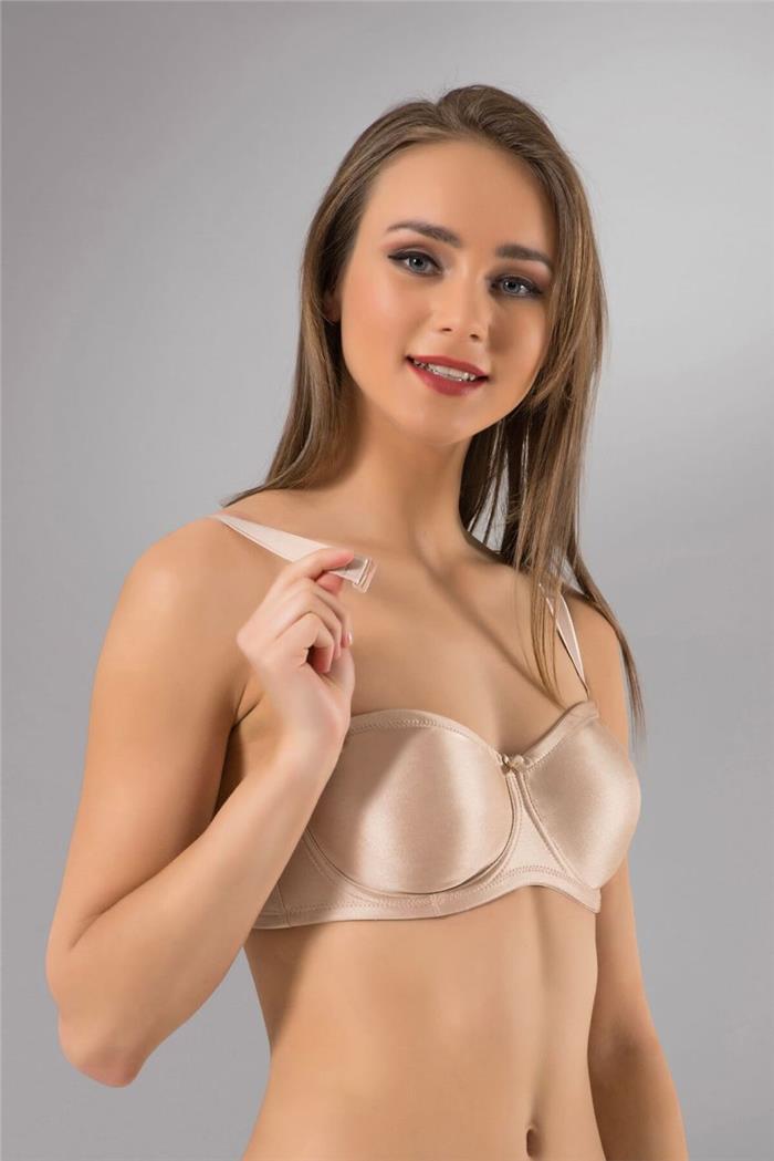 Kadın Ten Straplez Minimizer Sütyen