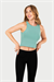 Kadın Yeşil Halter Yaka Crop