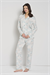 Kadın Yeşil Önden Düğmeli Pijama Takımı