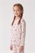 Kız Çocuk Köpek Desen Bisiklet Yaka Pijama Üstü