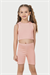 Kız Çocuk Pudra Cotton Halter Yaka Crop