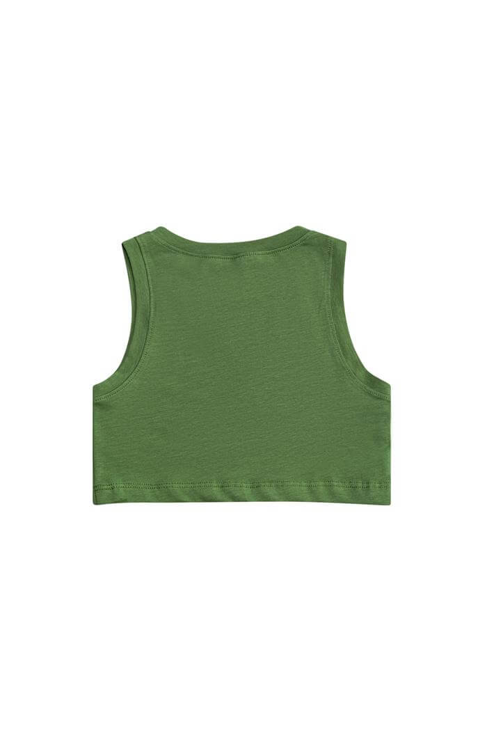 Kız Çocuk Yeşil Cotton Halter Yaka Crop