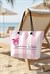 Kadın Pembe Summer Vibes Evalı Plaj Çantası