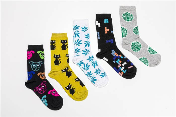 Unisex Kedi Desen 5li Çorap