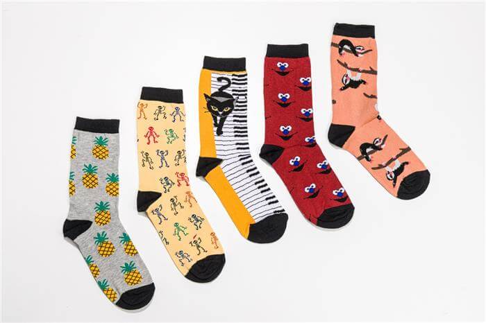 Unisex Kırmızı Happy Socks Desen 5li Çorap