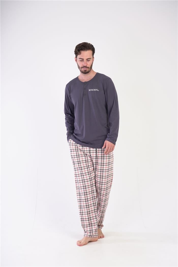 Erkek Bej Süprem Tek Alt Pijama 