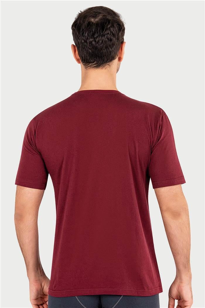 Erkek Bordo Süprem Yarım Kol Tshirt