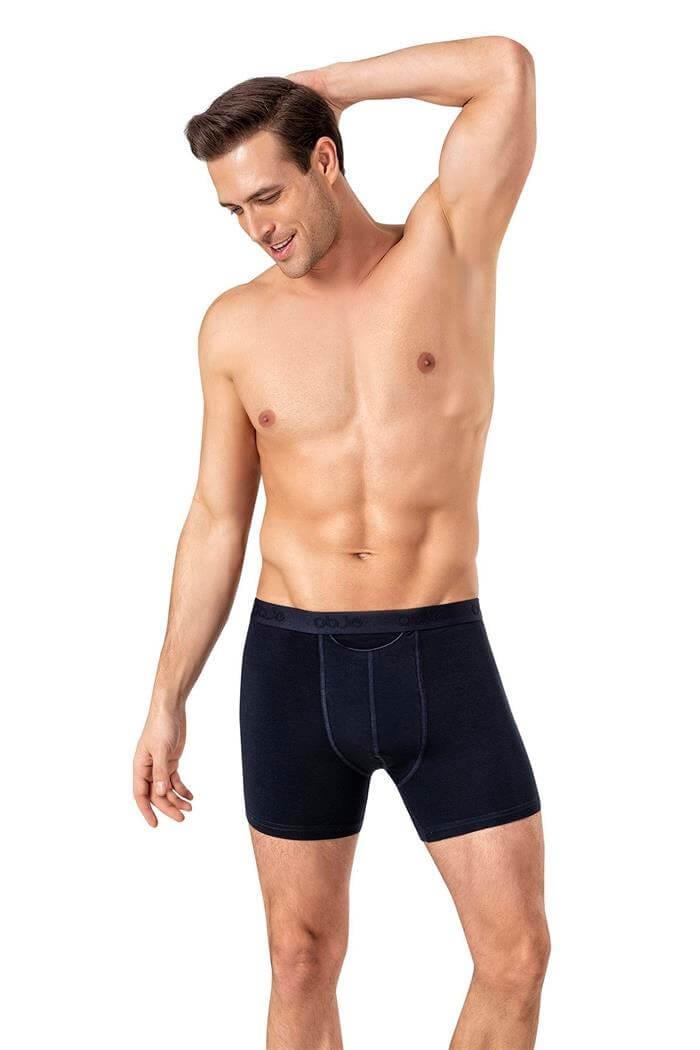 Erkek Lacivert Penye Modal Boxer