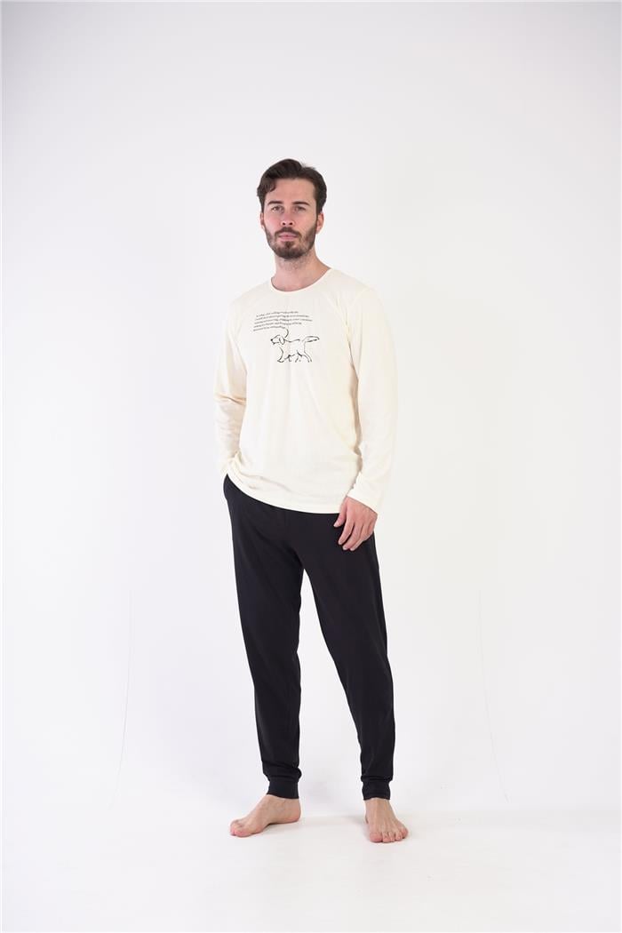 Erkek Siyah Süprem Tek Alt Pijama
