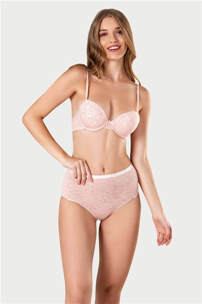 Kadın Pembe Melanj Cotton Külot