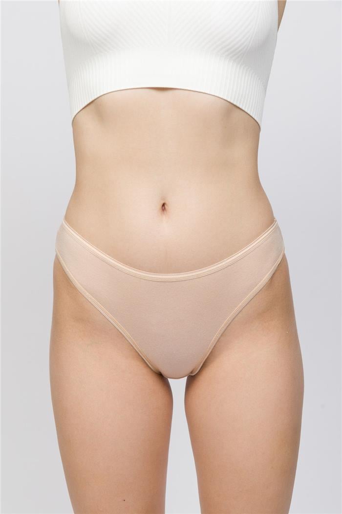 Kadın Ten Bambo Kumaş Bikini