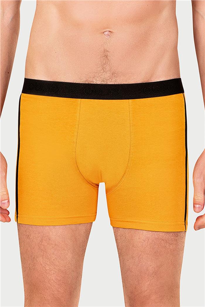 Erkek Hardal Likra Cotton Boxer