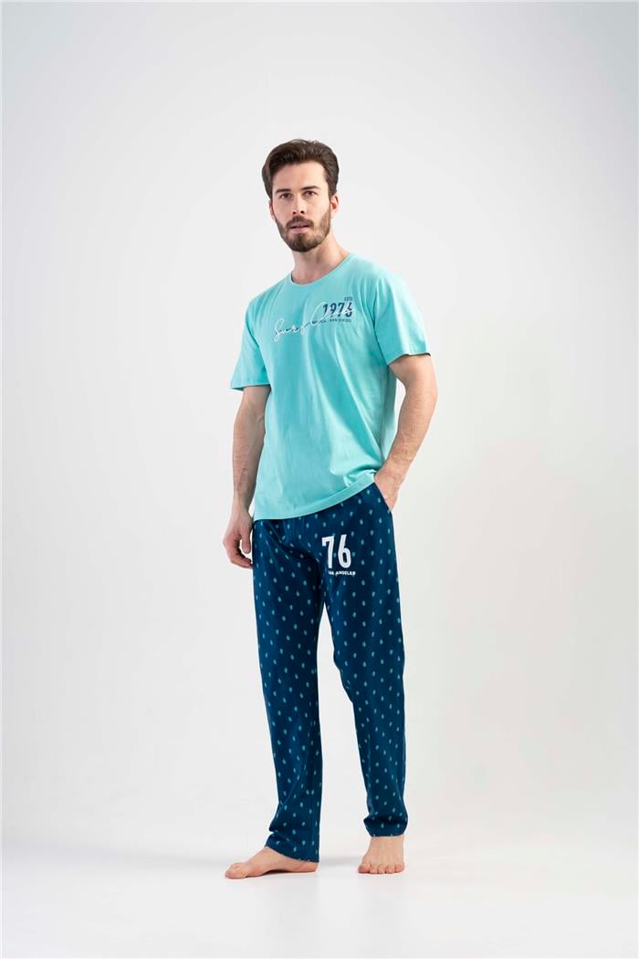 Erkek Koyu Mint Koyu Mint Kısa Kol Pijama Takımı