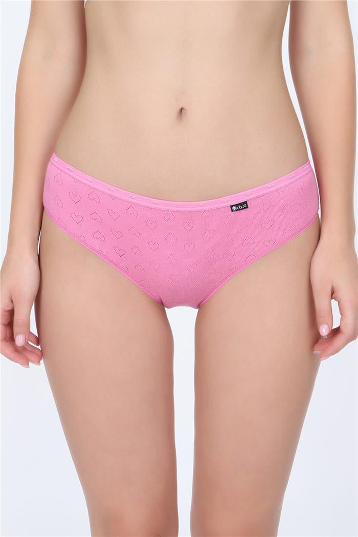 Kadın Fuşya Jakarlı Kalpli Slip