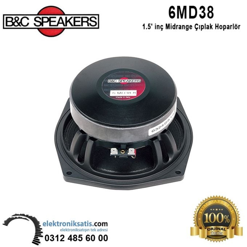 B&C 6MD38 6.5 - 16 cm Midrange Çıplak Hoparlör