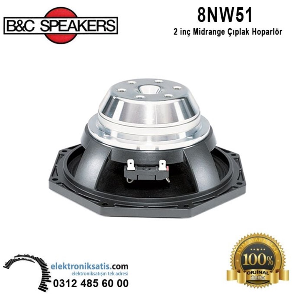 B&C 8NW51 8 - 20 cm Mid-Bass Çıplak Hoparlör