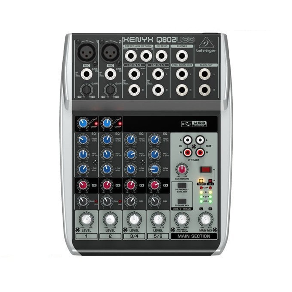 Behringer XENYX Q802USB 8 Kanal Ses Mikseri
