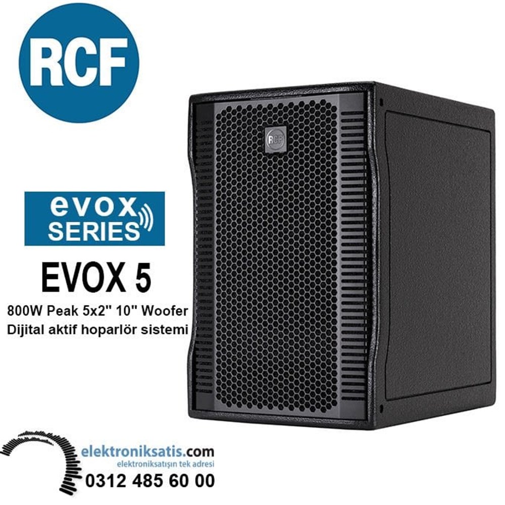 RCF EVOX 5 800W Peak 5x2 10 Woofer Dijital aktif hoparlör sistemi