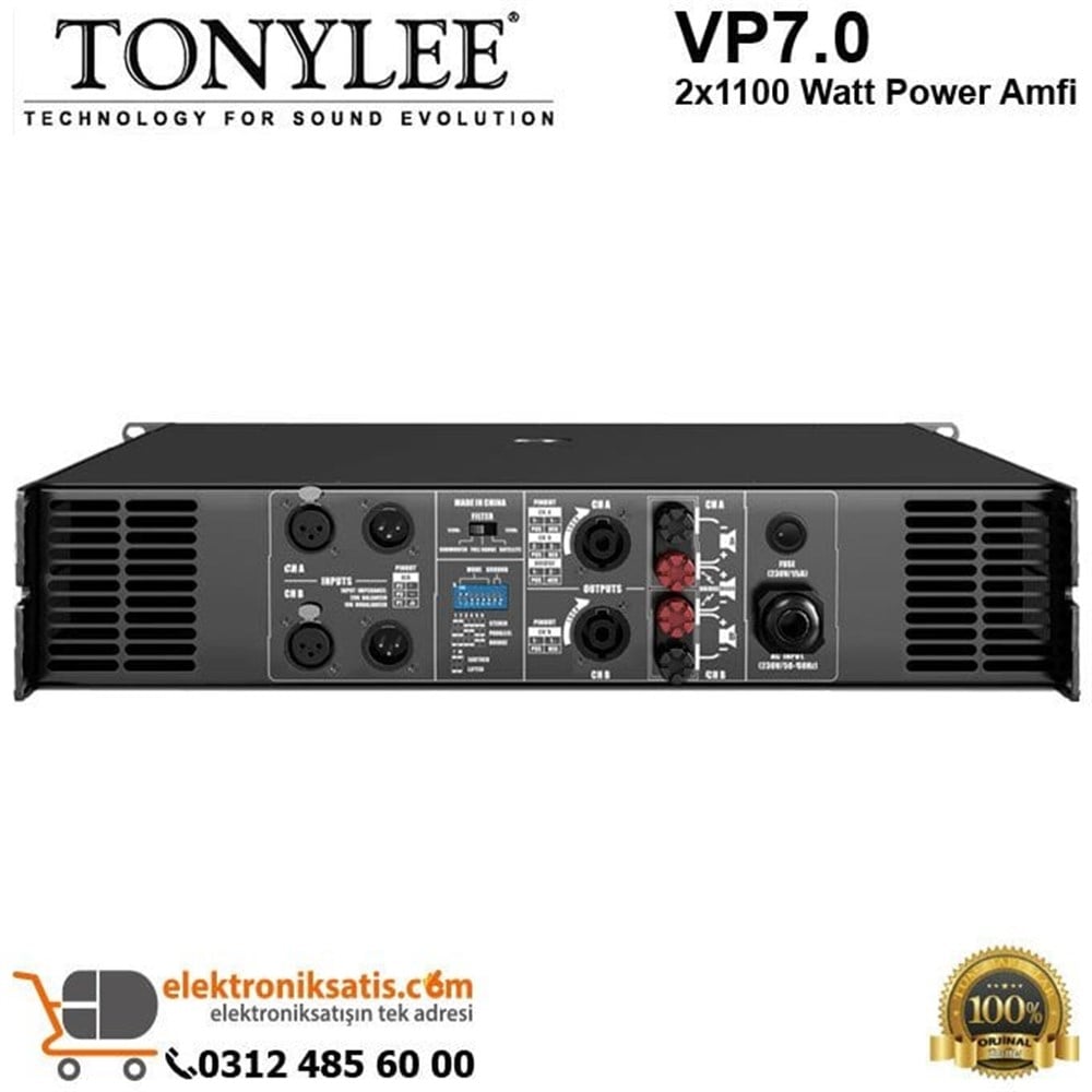 Tonylee VP7.0 2x1100 Watt Power Amfi