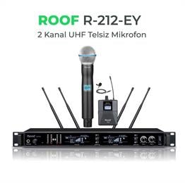 ROOF R-212 EY UHF TELSİZ 1EL+1 YAKA MİKROFON