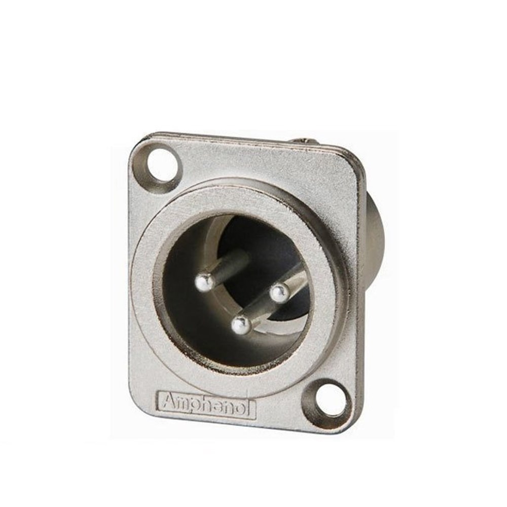 Amphenol AC3MMDZ 3 Pin XLR Erkek Şase Konnektör