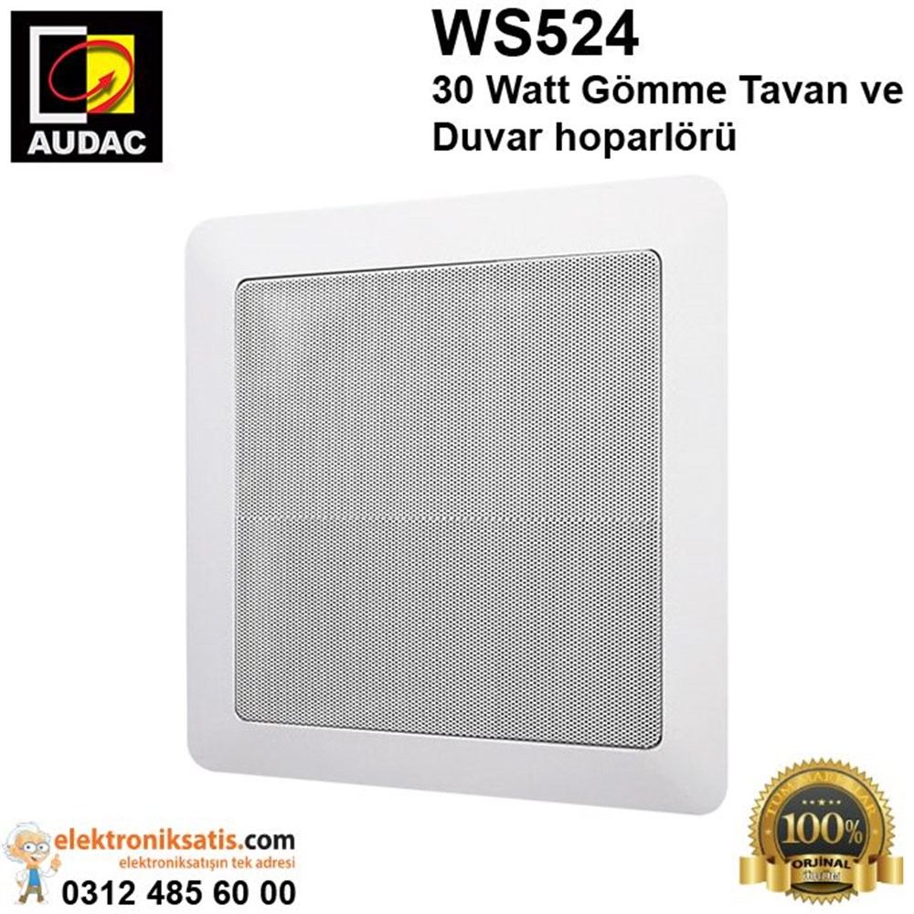 AUDAC WS524 30 Watt Gömme Tavan ve Duvar hoparlörü