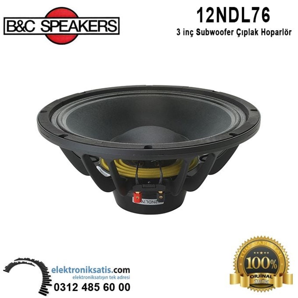 B&C 12NDL76  12' - 30 cm Subwoofer Çıplak Hoparlör