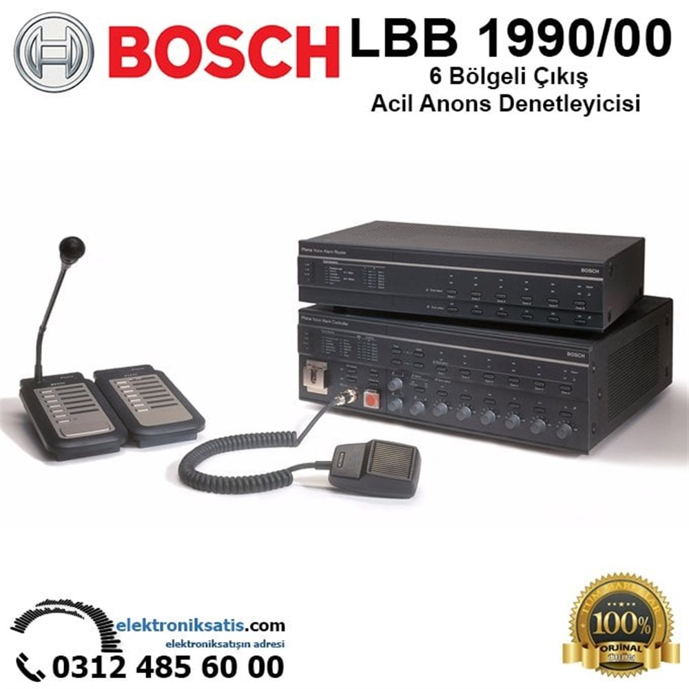 BOSCH LBB 1990/00 6 Bölgeli Plena Acil Anons Denetleyicisi