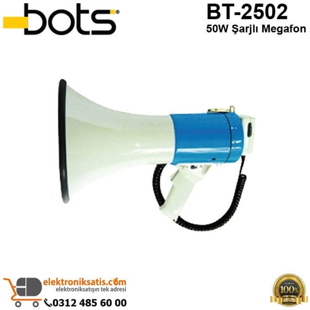 BOTS BT-2502 50W Şarjlı Megafon