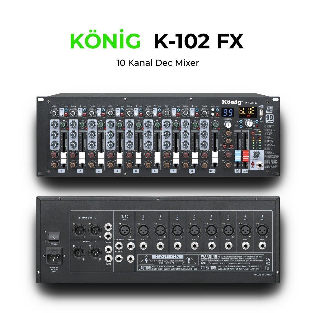 König K-102 FX 10 Kanal Deck Mikser