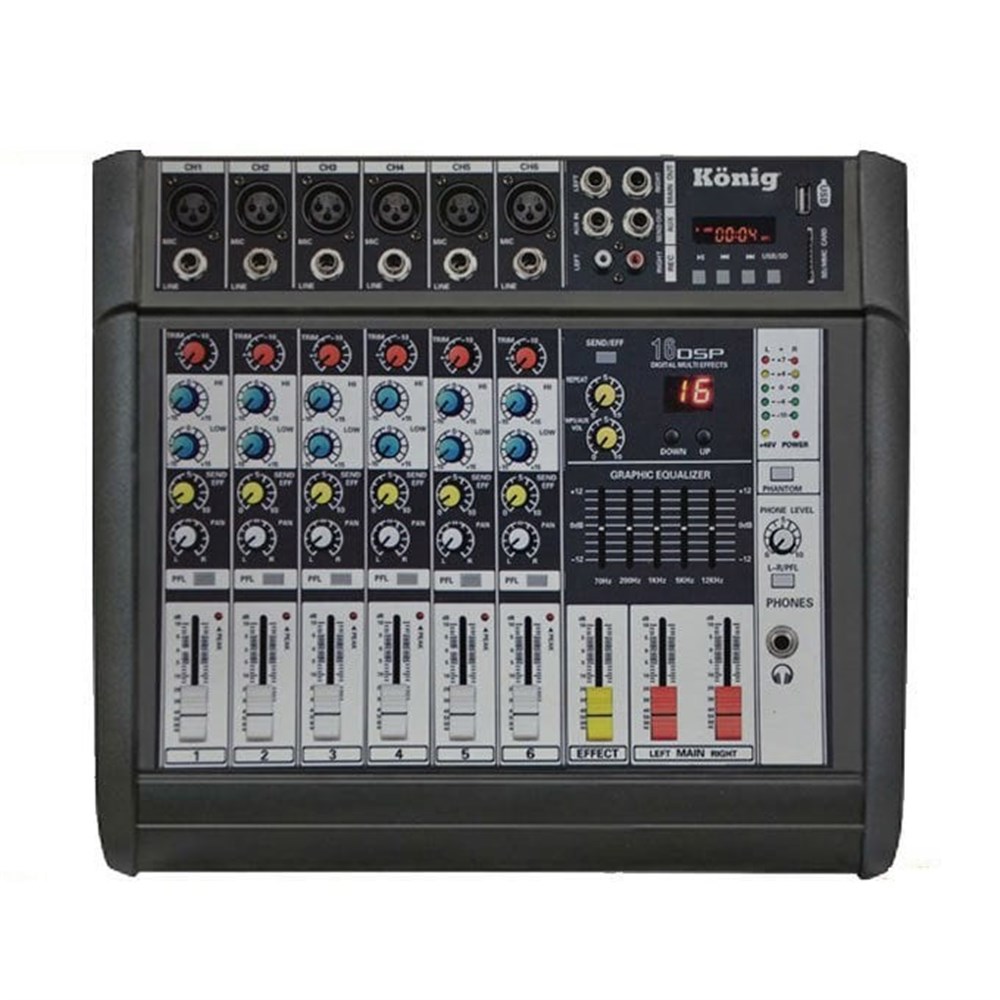König K6-P500FX 6 Kanal Power Mikser