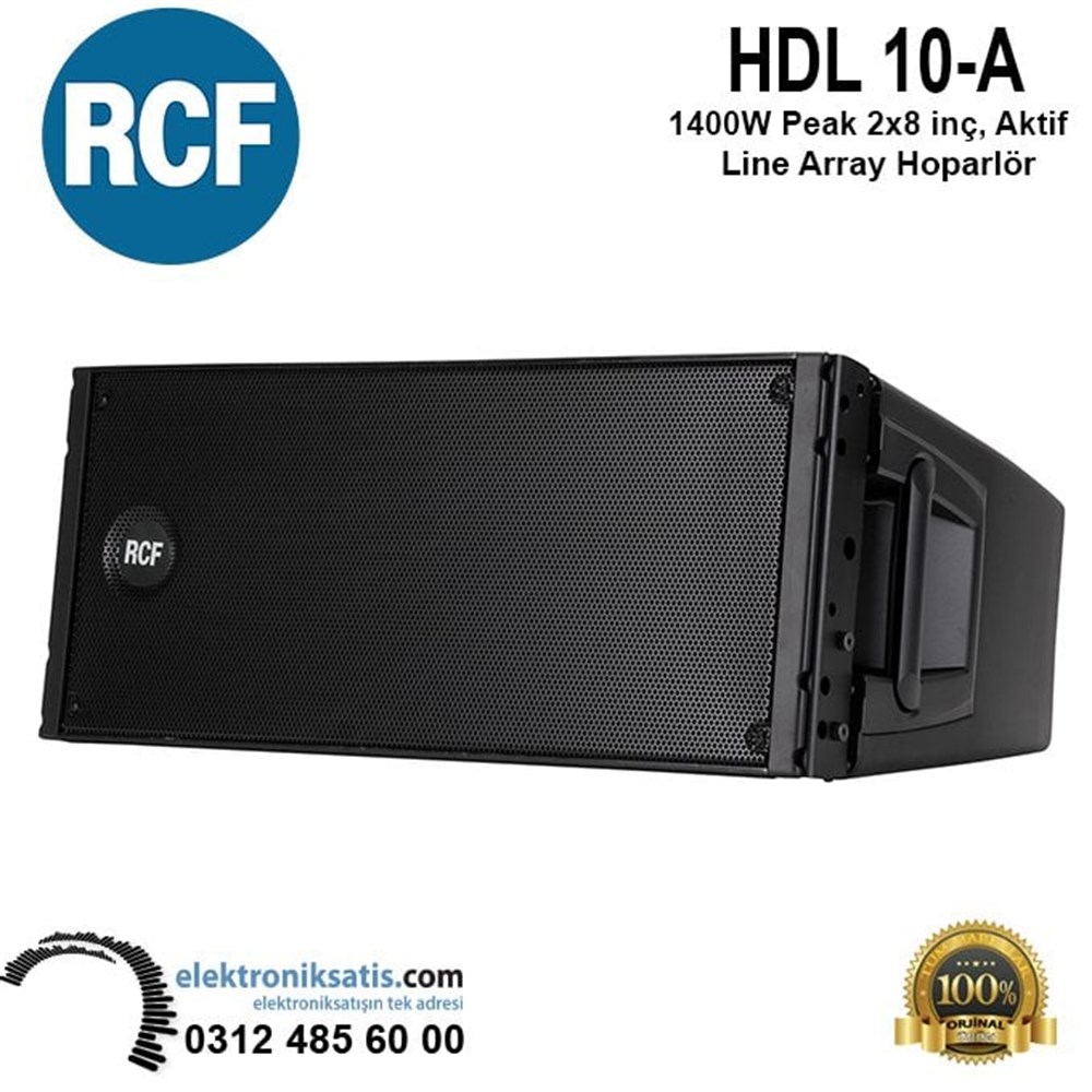 RCF HDL 10-A 1400W Peak 2x8 inç, Aktif Line Array Hoparlör