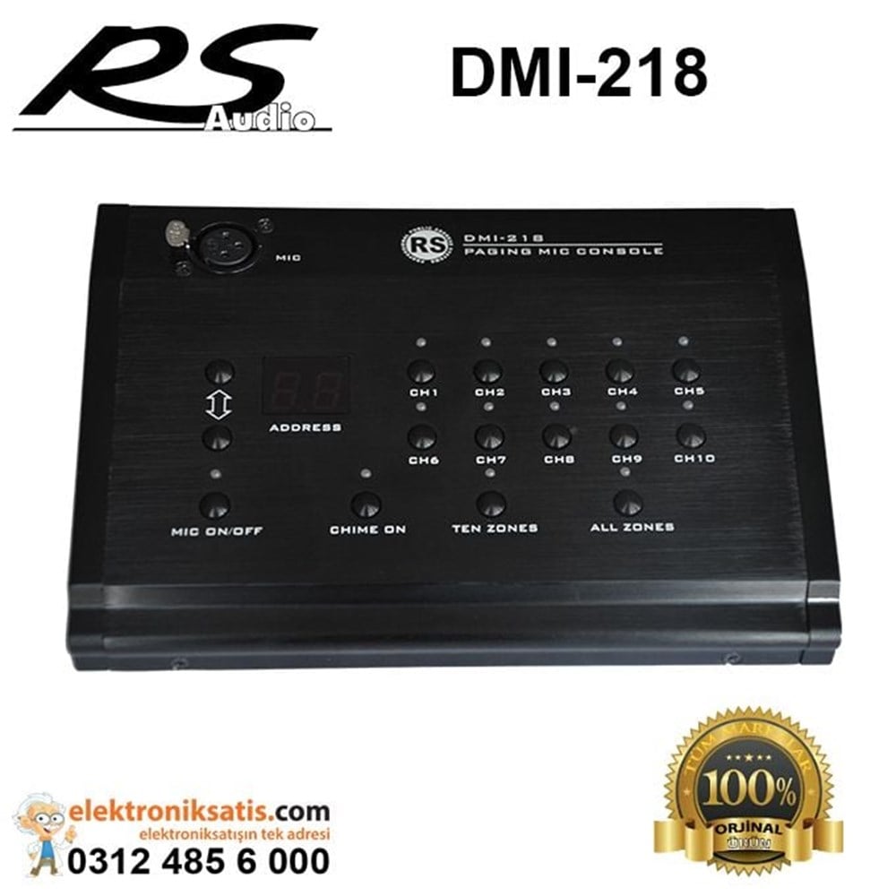 Rs Audio DMI 218 Uzaktan 10 Bölge Seçicili Anons Mikrofonu