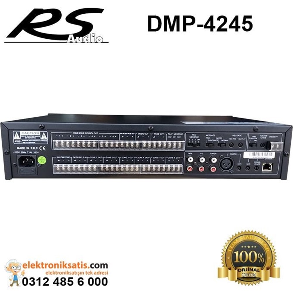 Rs Audio DMP 4245 6 Kanal Zone Mikser