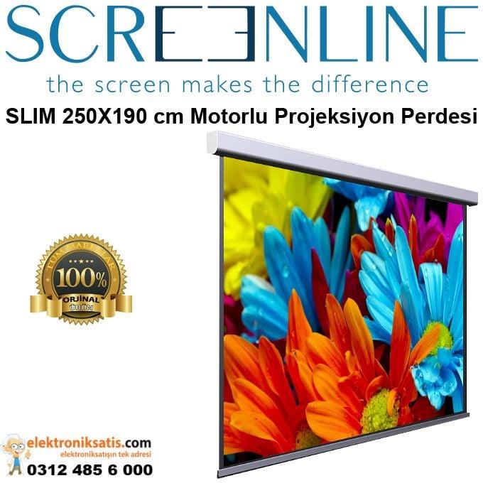 Screenline SLIM 250x190 cm Motorlu Projeksiyon Perdesi