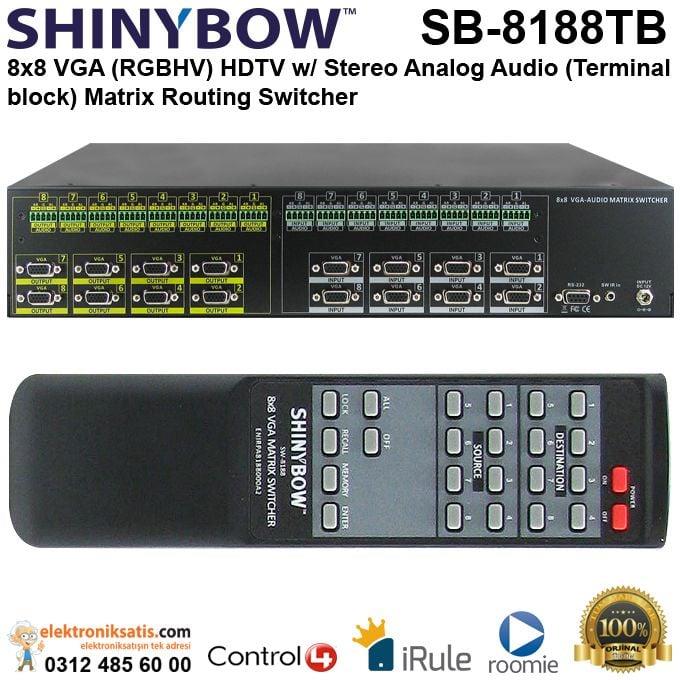 Shinybow SB-8188TB 8x8 VGA HDTV w/ Stereo Audio Matrix Routing Switcher
