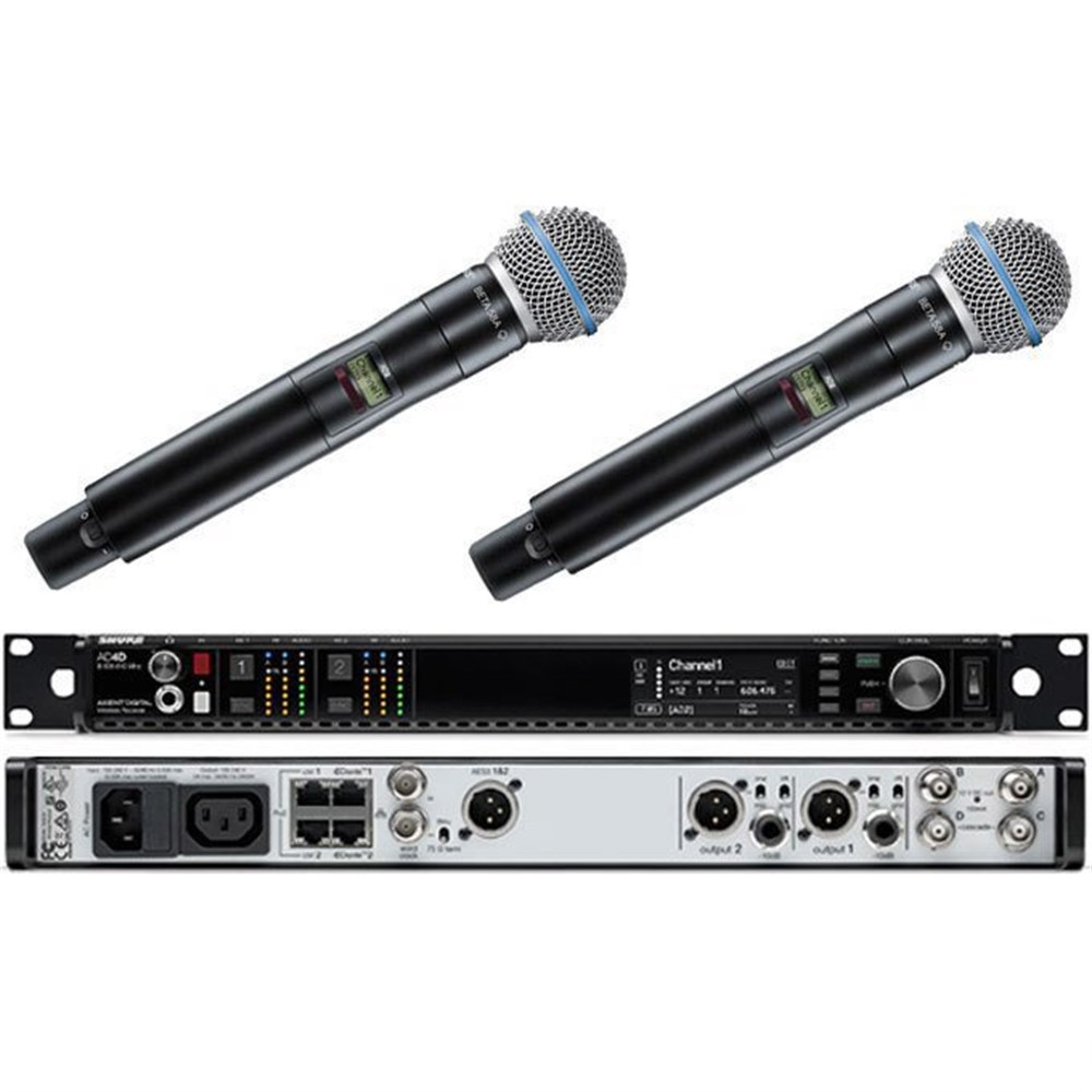 Shure AD24D/BETA58 Wireless iki El Mikrofon Sistemi