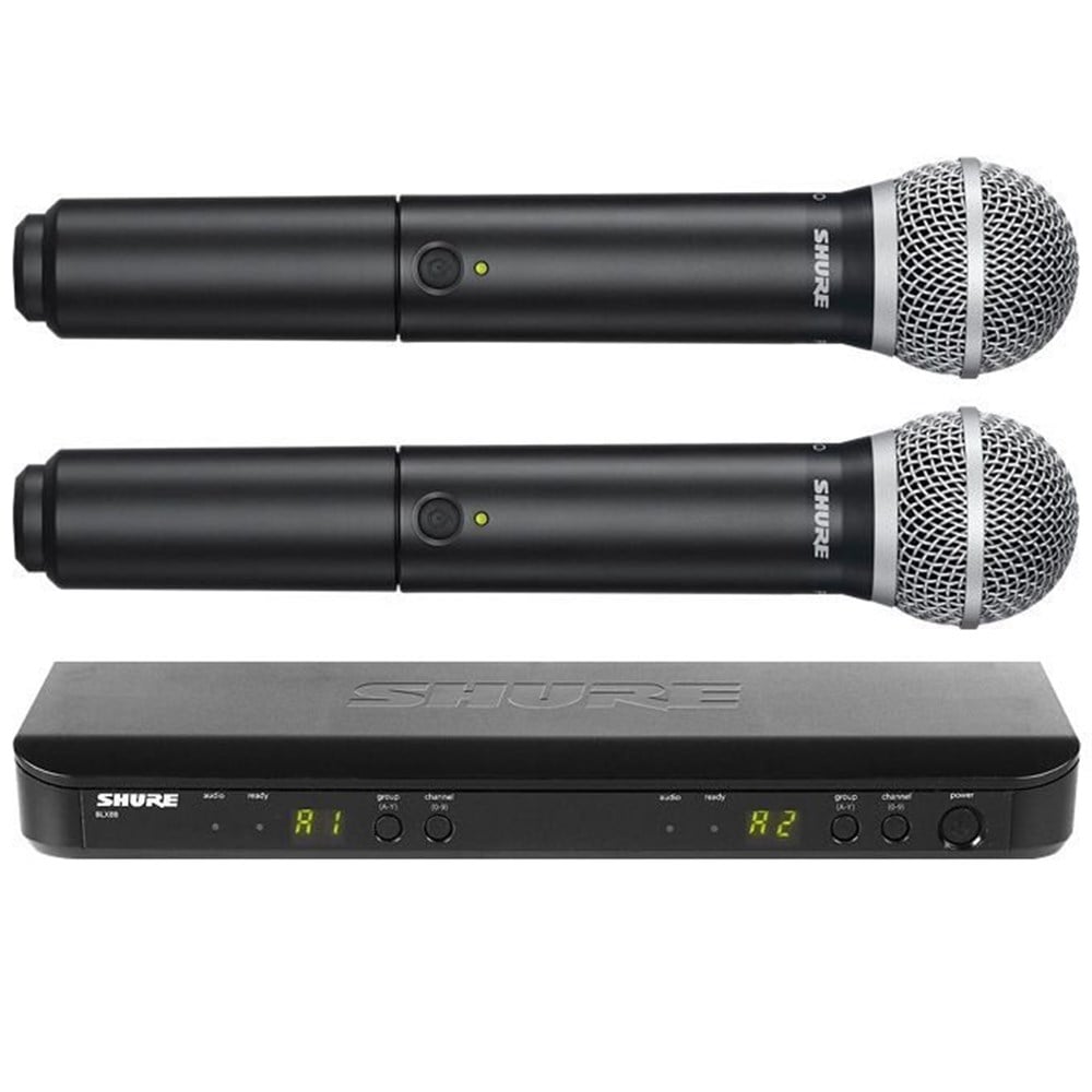 Shure BLX288E/PG58 Wireless Telsiz Çift El Mikrofonu