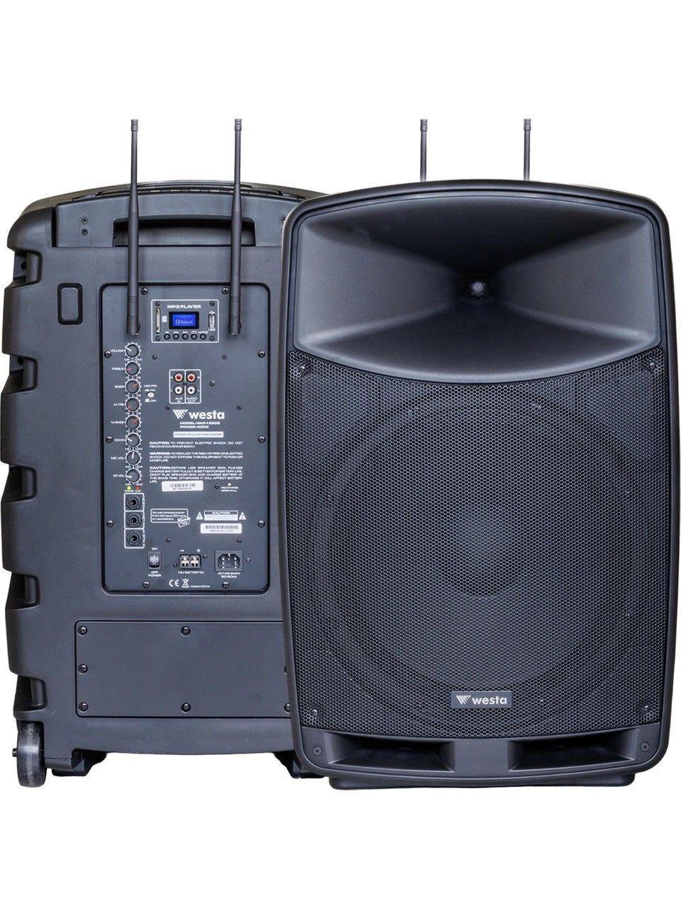 WAP-15505 400 Watt 15 2 Yollu 2 El Telsiz Mikrofon Bluetooth Kabin Hoparlör