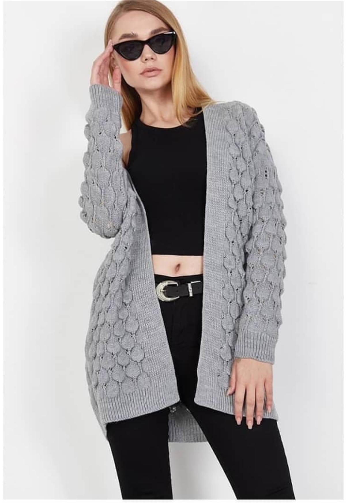 HırkaKadın Hırka Gri