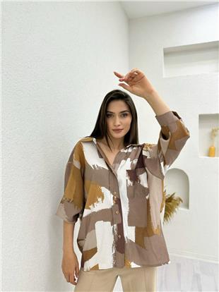 Yeniler,Kahverengi Desenli Gömlek