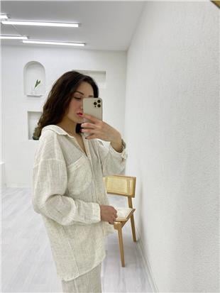 Yeniler,Keten Gömlek Ekru