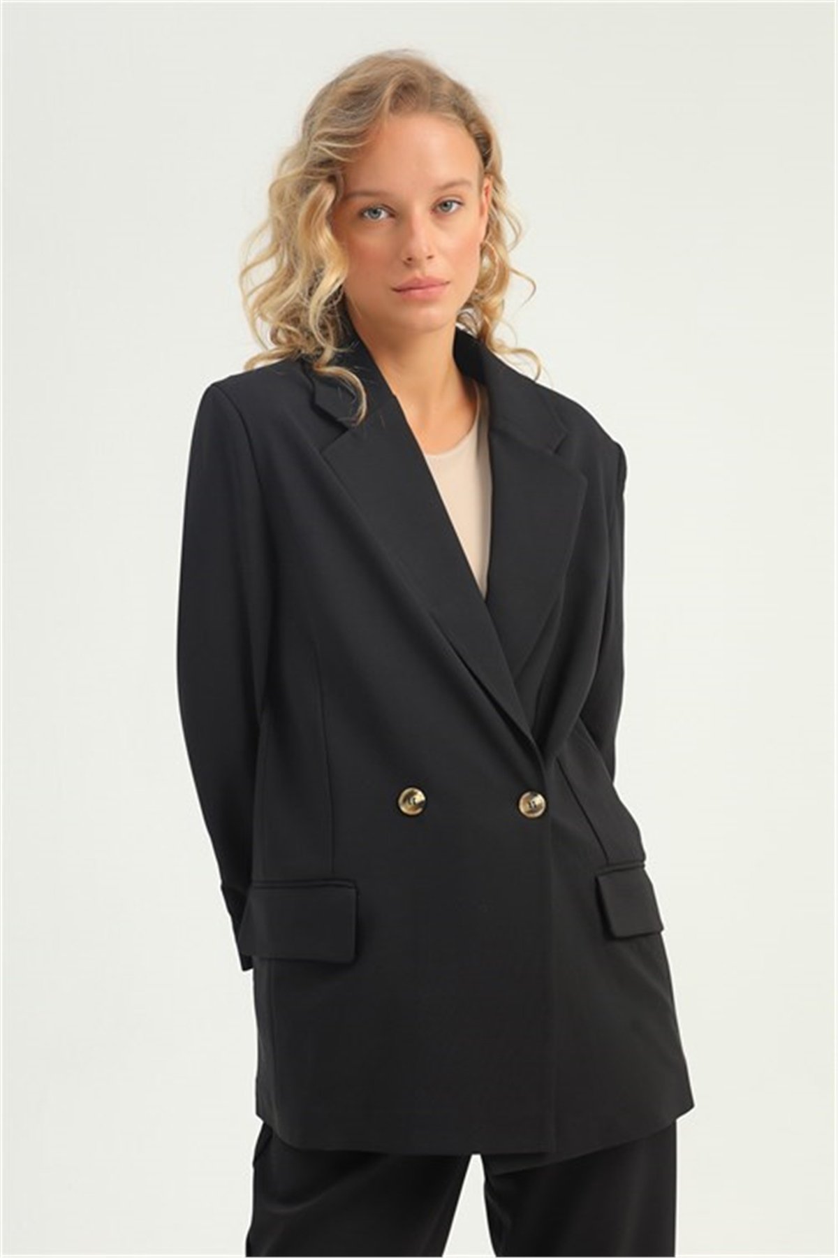 Kadın Blazer Ceket Siyah | marisammoda.com