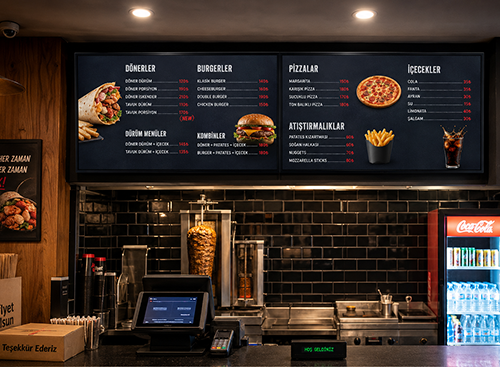 Standart Digital Signage Display (Menuboard) 2x1