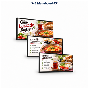 Profesyonel Digital Signage Display (Menuboard) 3x1 — 43 inç — ana ürün görseli